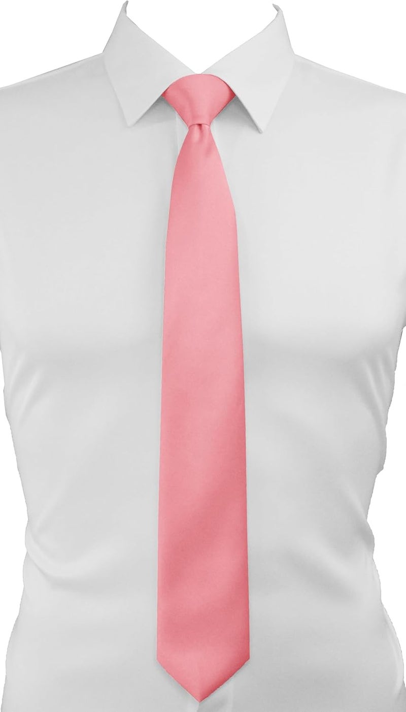 Trilece Ties for Men - Mens Solid Color Formal Necktie and Pocket Square Sets - Image 2
